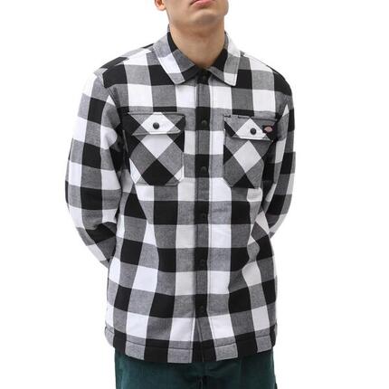 Dickies Herren Hemd gefüttert Schwarz/Weiß