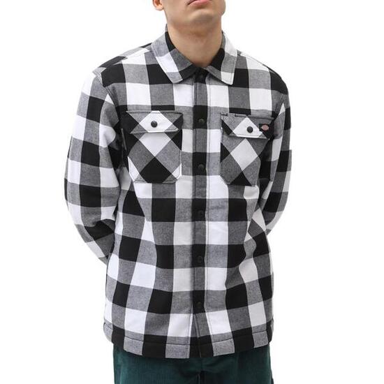Dickies Herren Hemd gefüttert Schwarz/Weiß