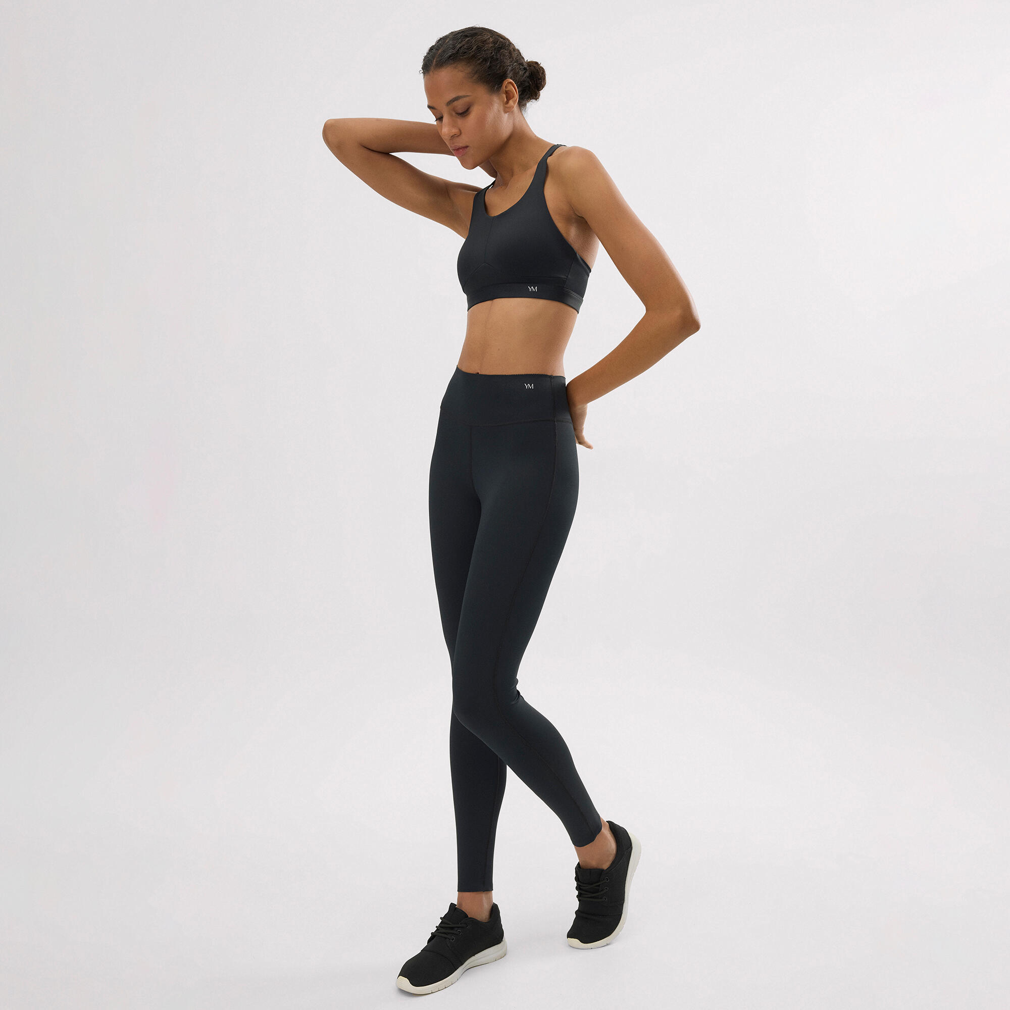 Legging de sport push-up compressif noir 3/7
