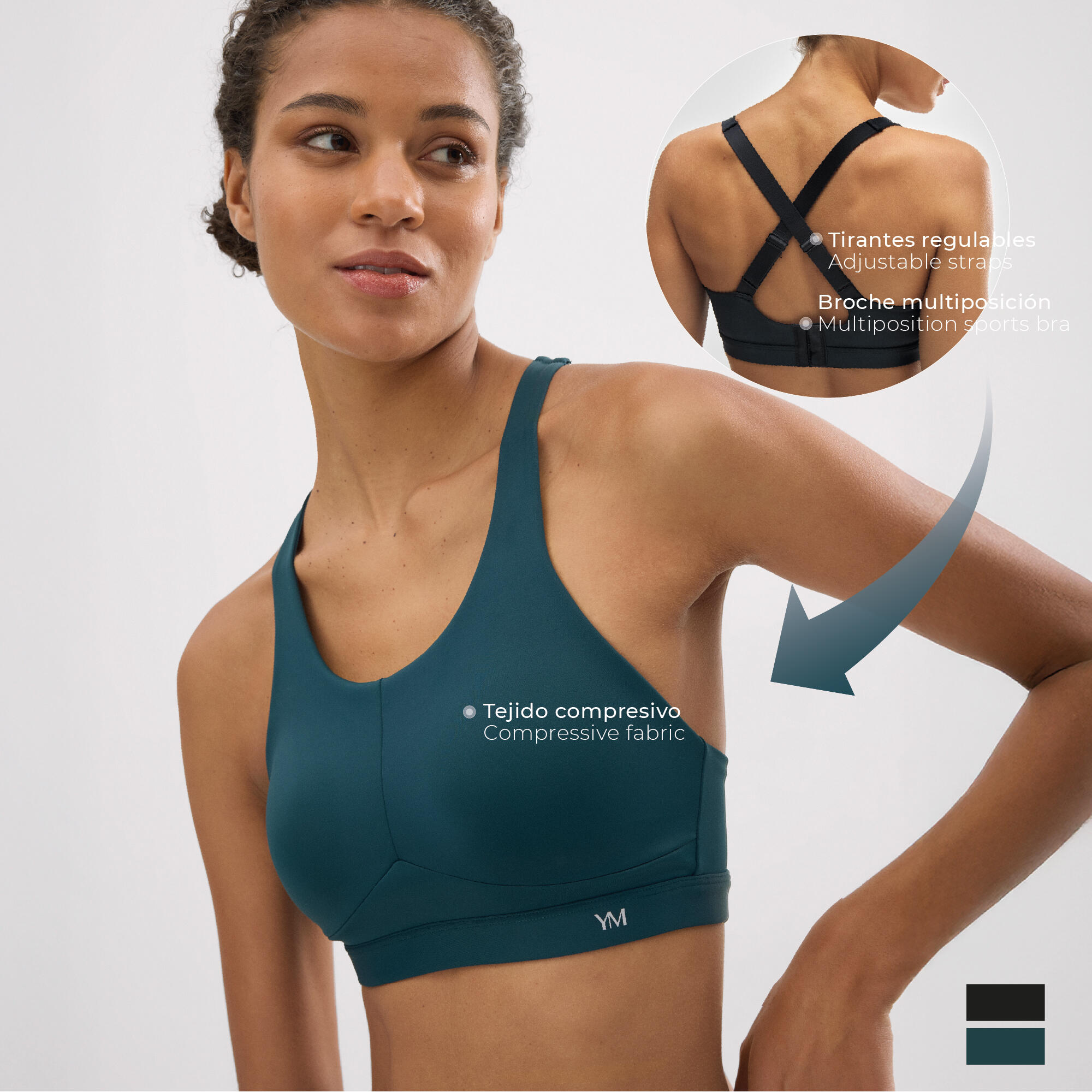 Sujetador deportivo Compressive tirantes regulables 5/5