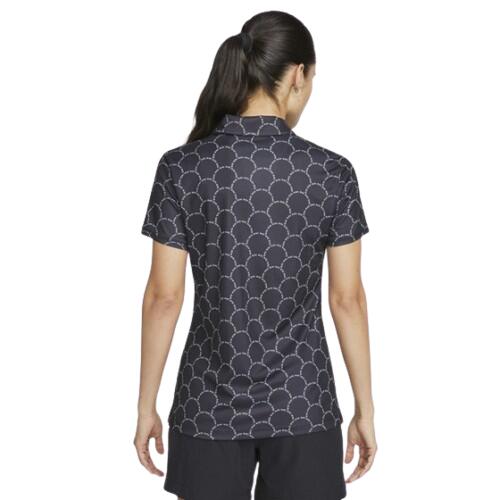 Polo da golf Nike Dri-Fit Victory da donna, nera 3/4