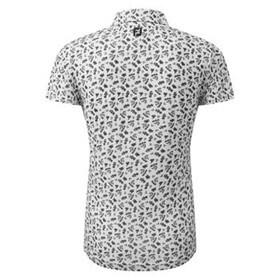 Polo de golf Footjoy EU pour femme, imprimé floral, noir 2/2