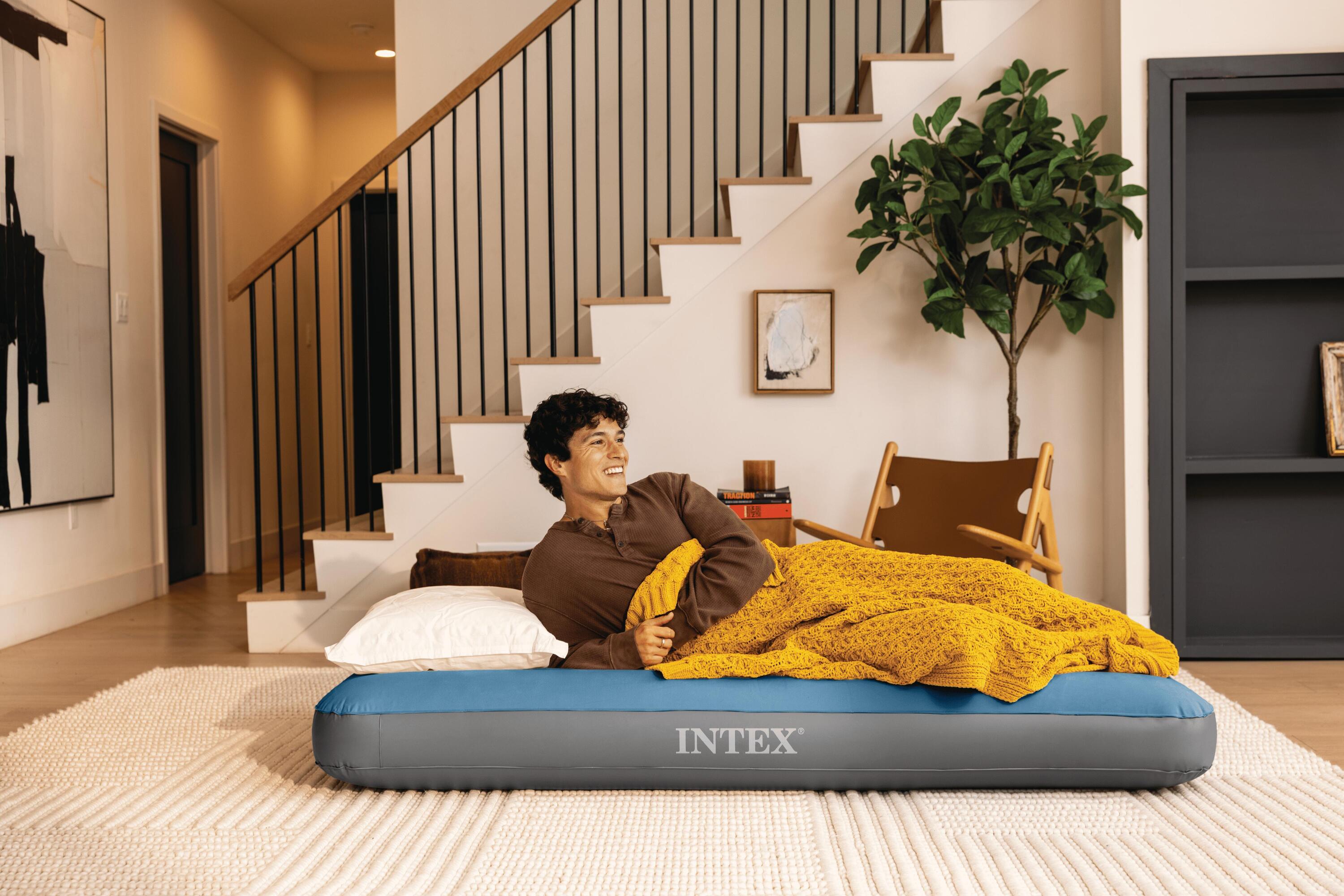 Intex 64189NP - Materasso Gonf Matrimoniale Prestige Downy con Pompa 152x203x25 3/7