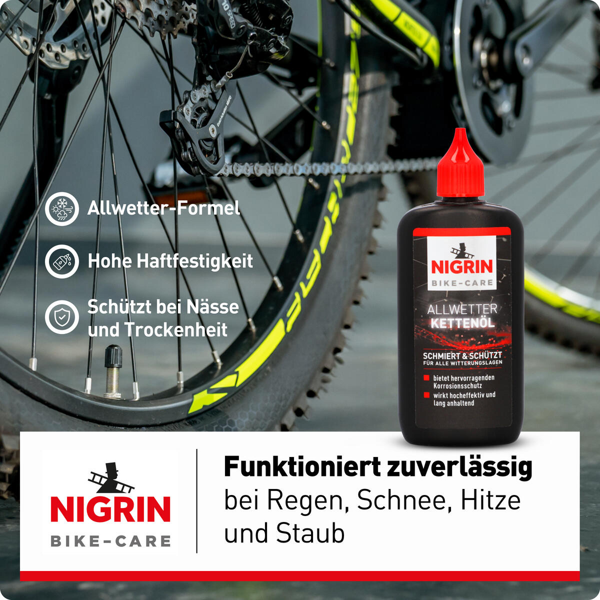 NIGRIN BIKE-CARE E-Bike- und Fahrrad-Kettenöl - Allwetter,100ml 7/7