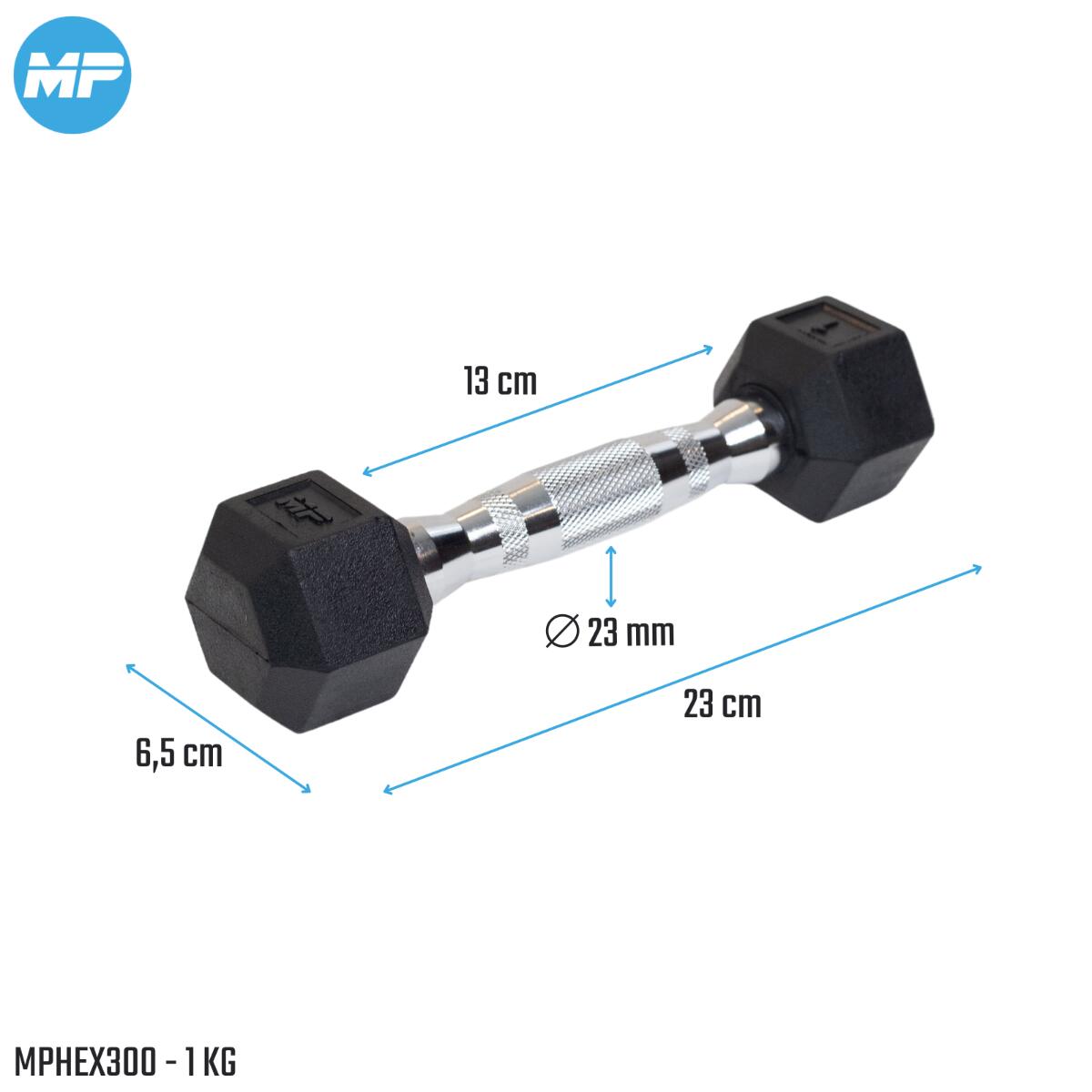 Muscle Power Hexa Dumbbell 1 kg per Stuk 3/7