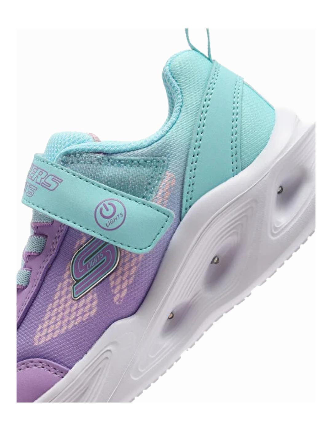 Baskets Skechers Modèle Sola Glow Couleur Violet 6/6
