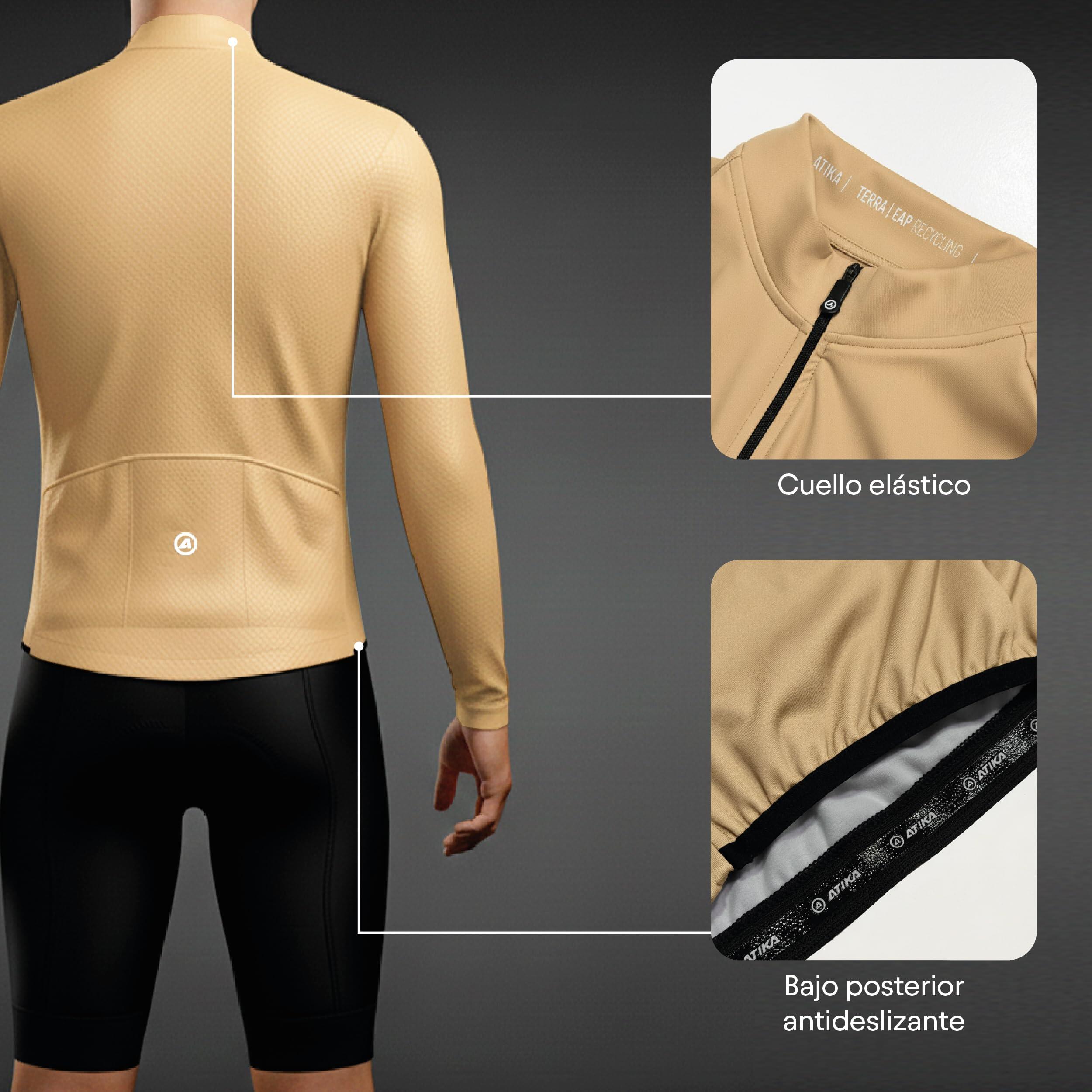 Maillot Camisa Ciclismo Hombre Manga Larga Terra Confort 3/7
