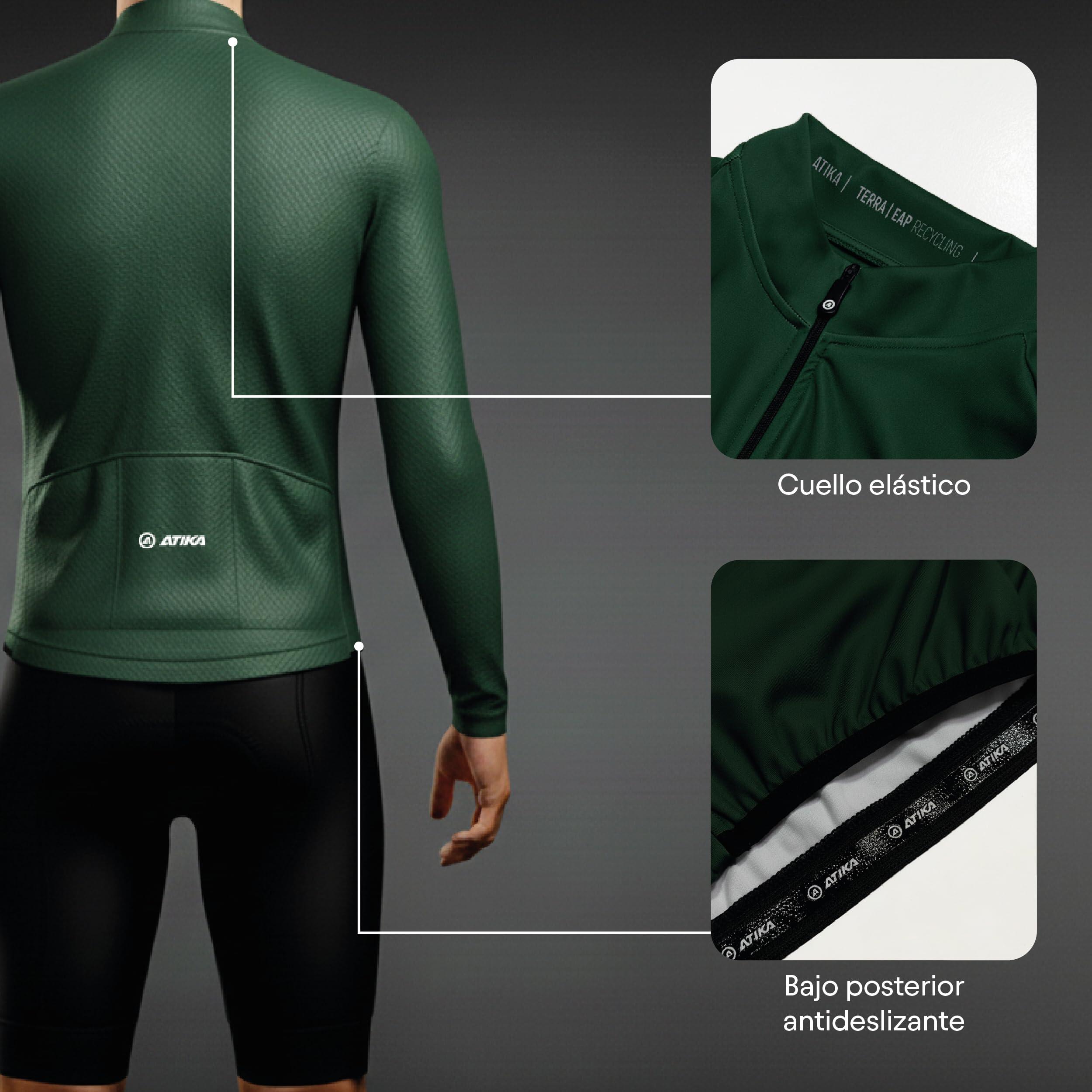 Maillot Camisa Ciclismo Hombre Manga Larga Terra Confort 3/7