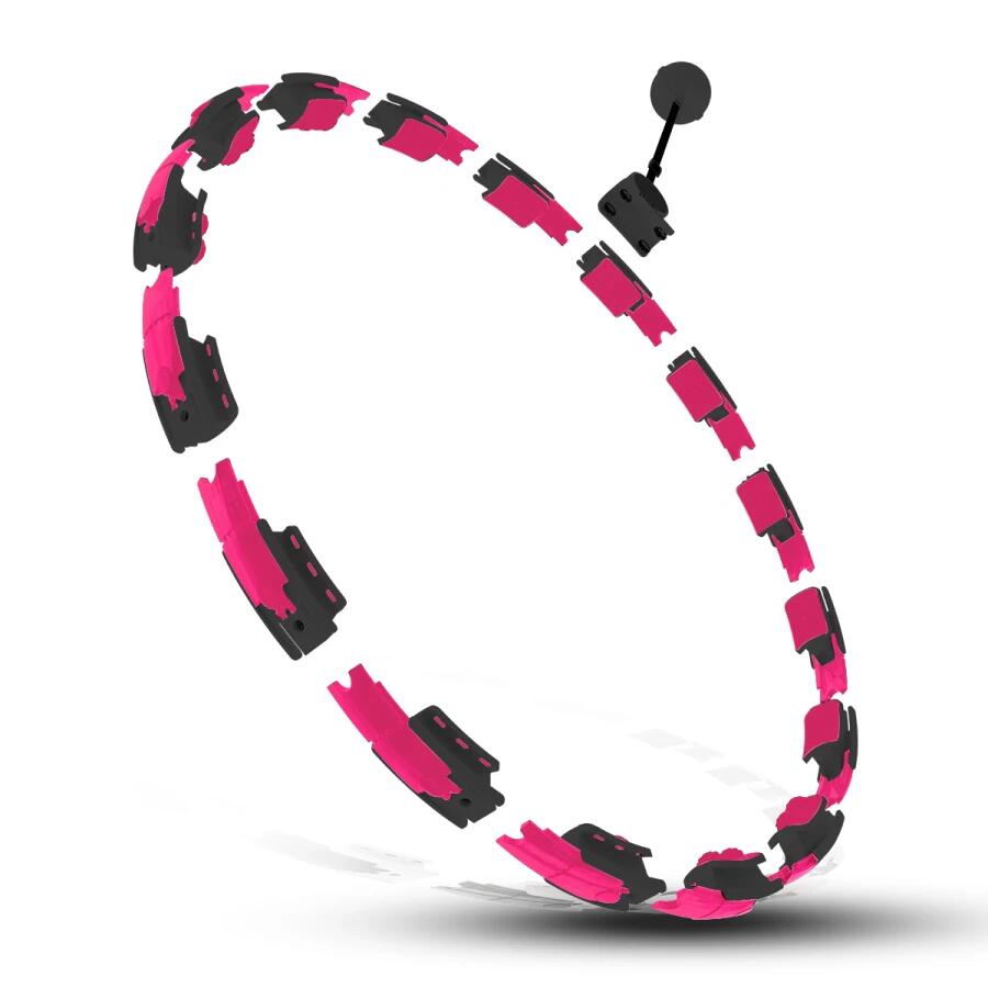 Set Hula Hoop + Ceinture Amincissante Taille - Noir/Rose 7/7