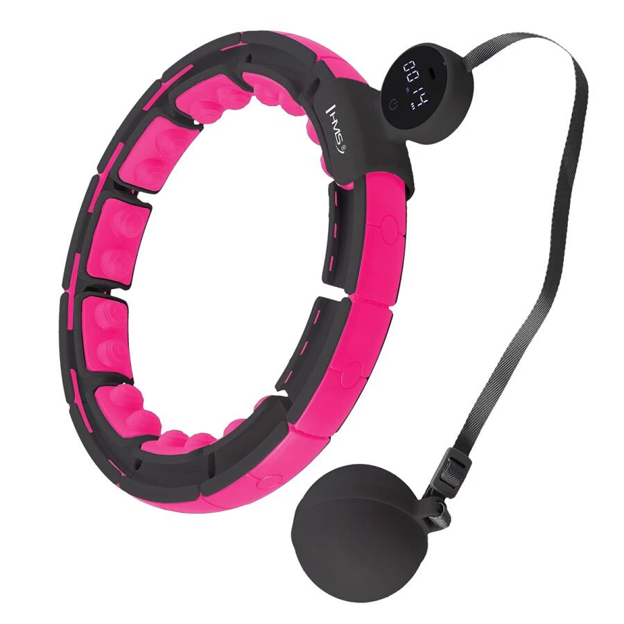 Set Hula Hoop + Ceinture Amincissante Taille - Noir/Rose 6/7