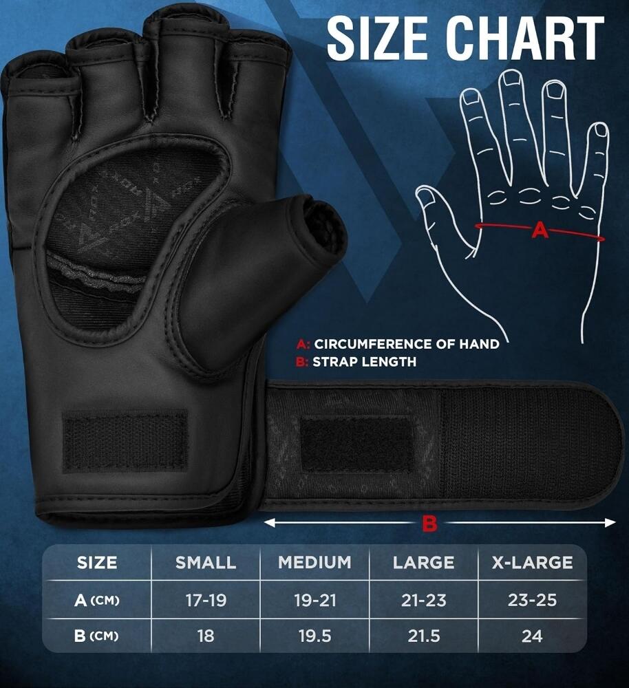 MMA Handschuhe RDX F12 Blau S 6/7