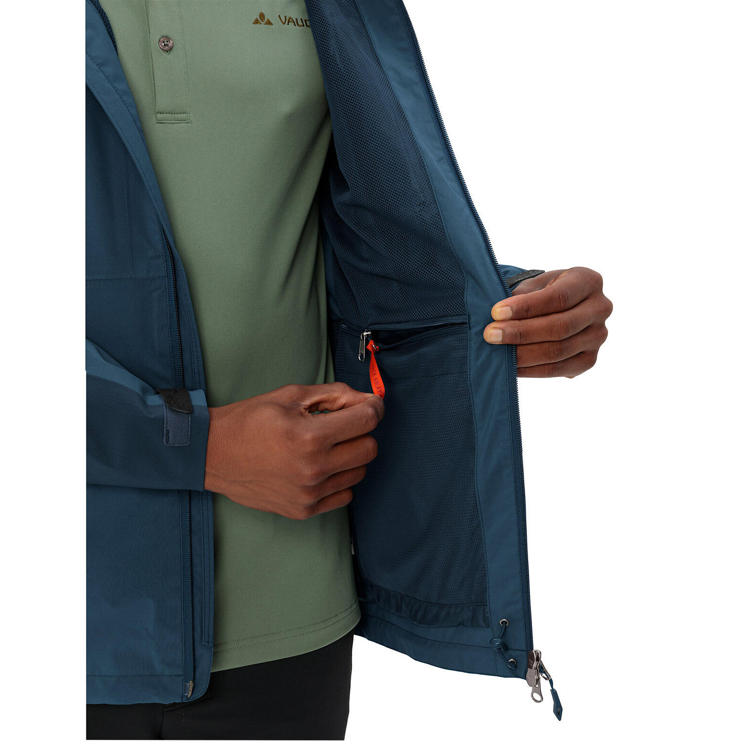 Giacca impermeabile da trekking con cappuccio VAUDE Elope II 5/7