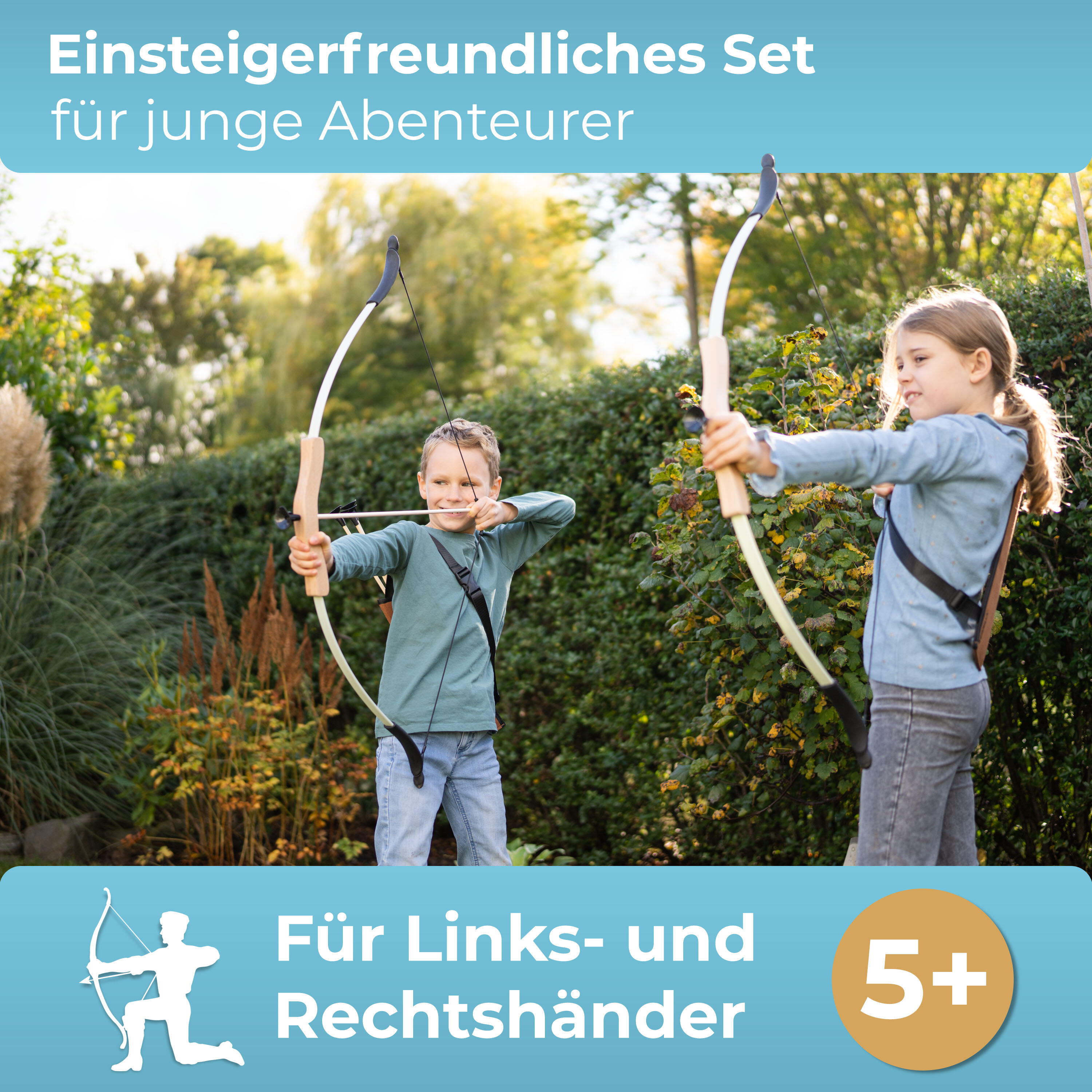 Takedown Kinderbogen aus Fiberglas und Holz für Kinder ab 5 Jahren 2/7
