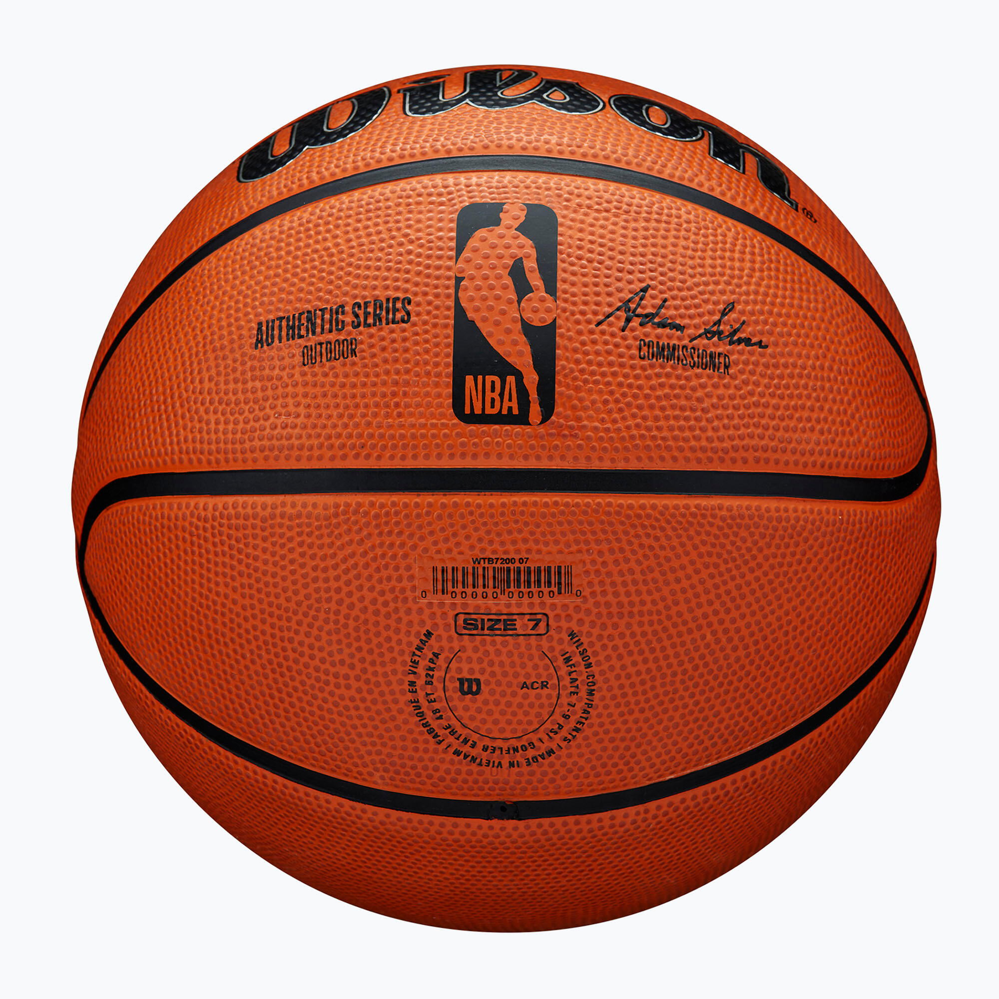 Sportballen Unisex - WILSON NBA Authentic Series Team Ball -  Outdoor 6/7