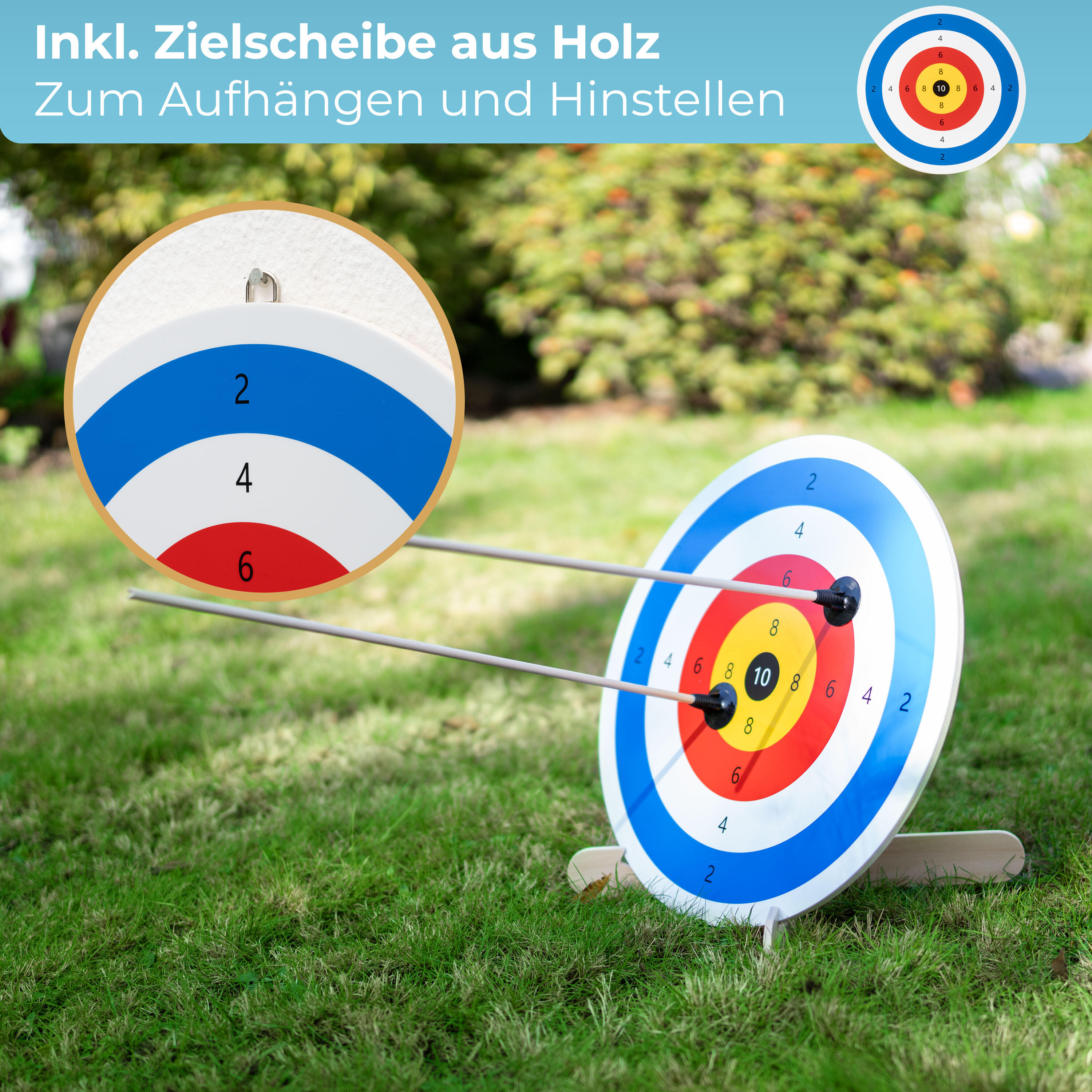 Takedown Kinderbogen aus Fiberglas und Holz für Kinder ab 5 Jahren 5/7