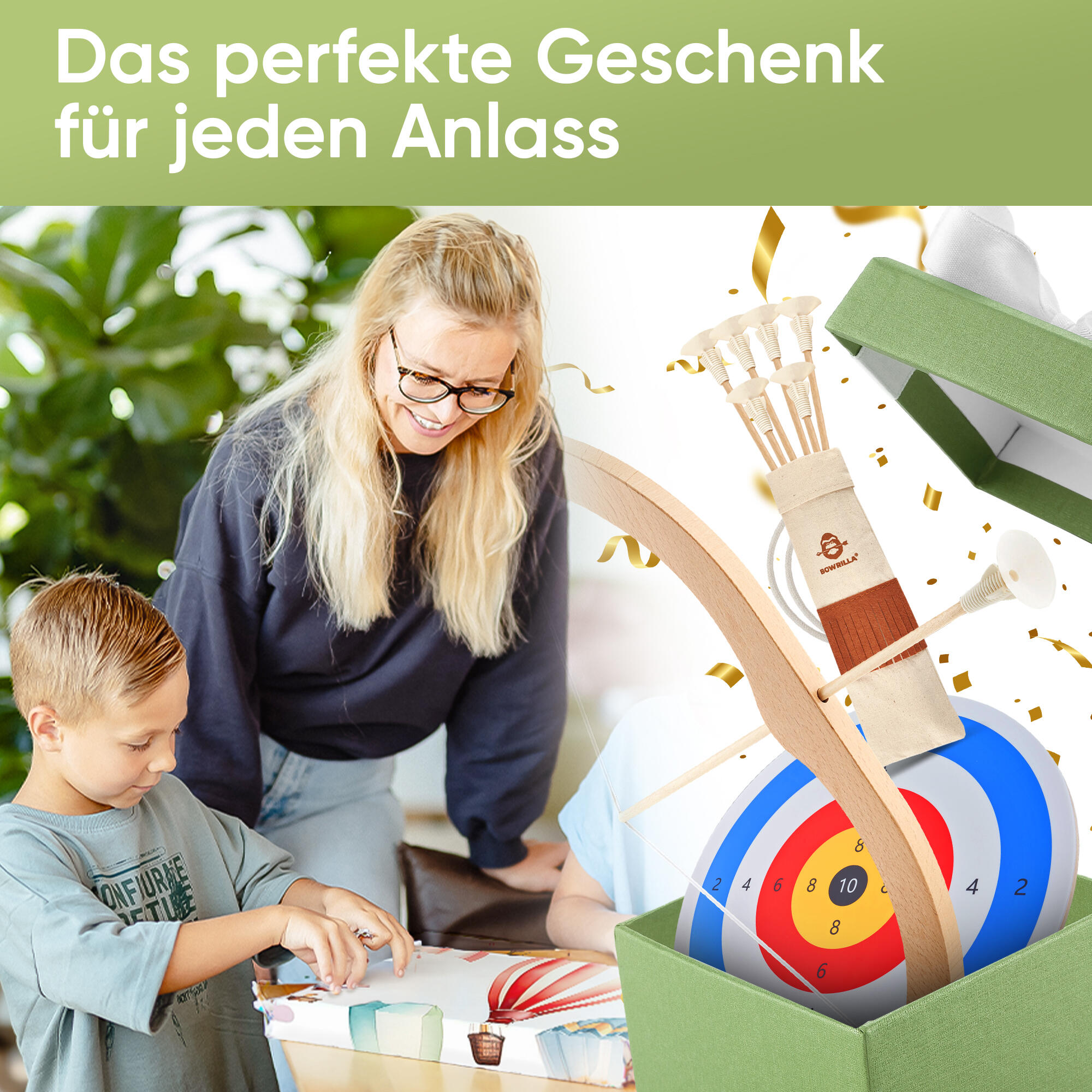 Pfeil und Bogen Holzspielzeug mit Holz-Zielscheibe ab 3 Jahren 7/7