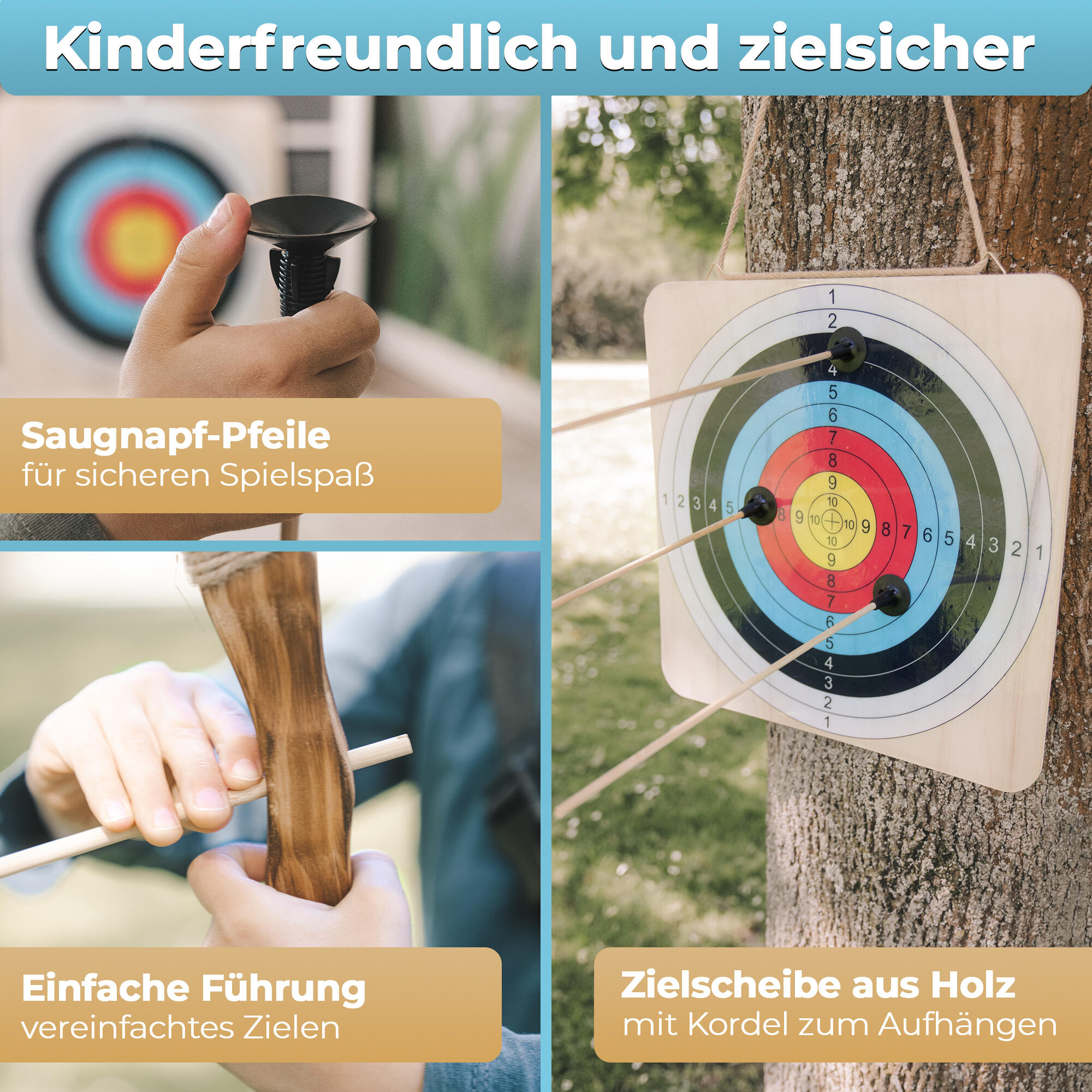 Pfeil und Bogen Set für Kinder ab 4 Jahren 4/7