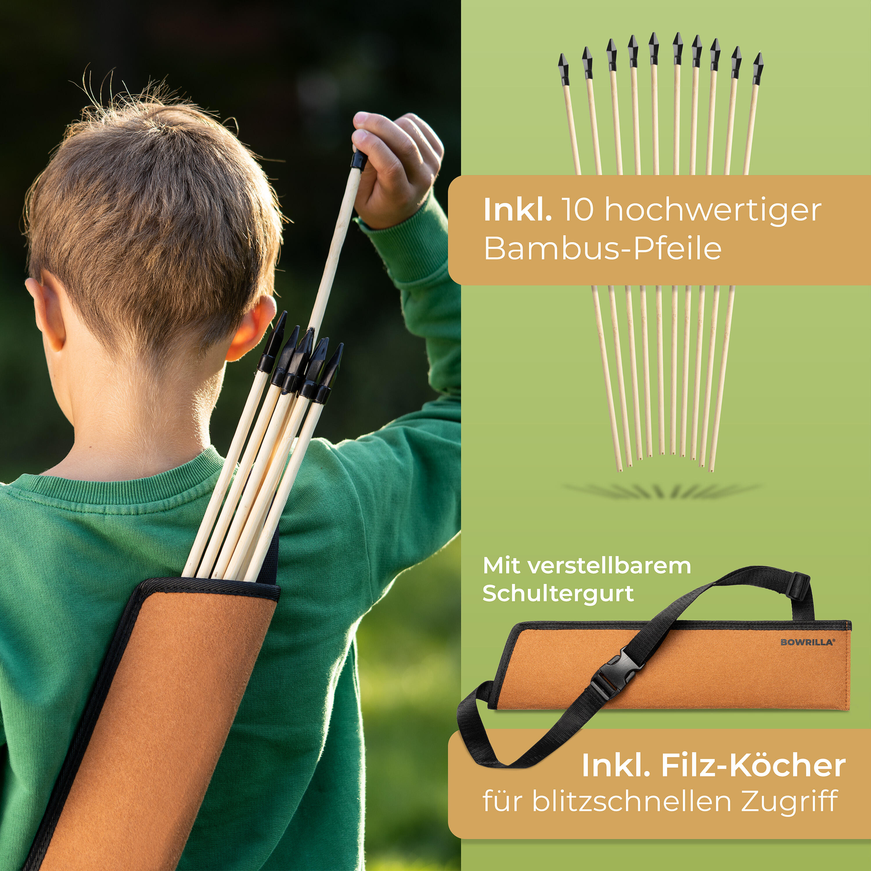 Pfeil und Bogen Set für Kinder ab 5 Jahren 7/7