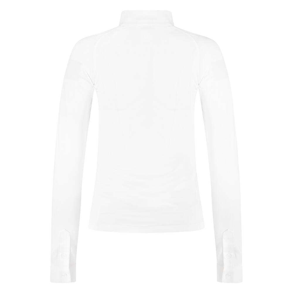 Show shirt women classic with glitter zipper long sleeve blanc size 42 - Größe 3/3