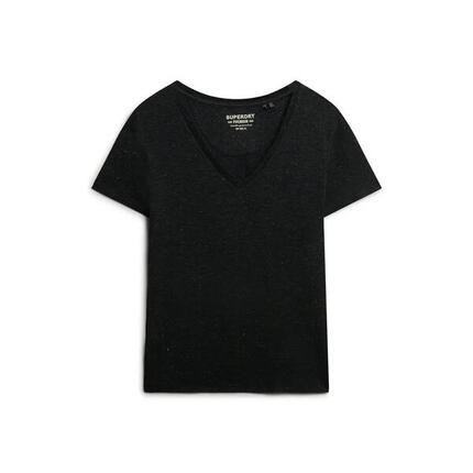 Dames-T-shirt met V-hals Superdry Slub Emb de Studios