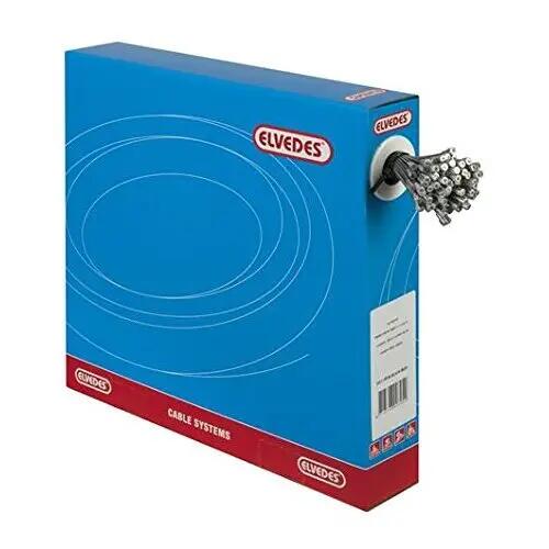 Cables de freno 1x19 hilos inox Slick Ø1,5mm cabeza en V Ø5,5x10 Elvedes (x100) 2/4