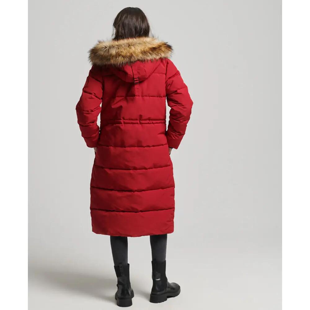 Doudoune longue bordé de fausse fourrure femme Superdry Everest 2/7