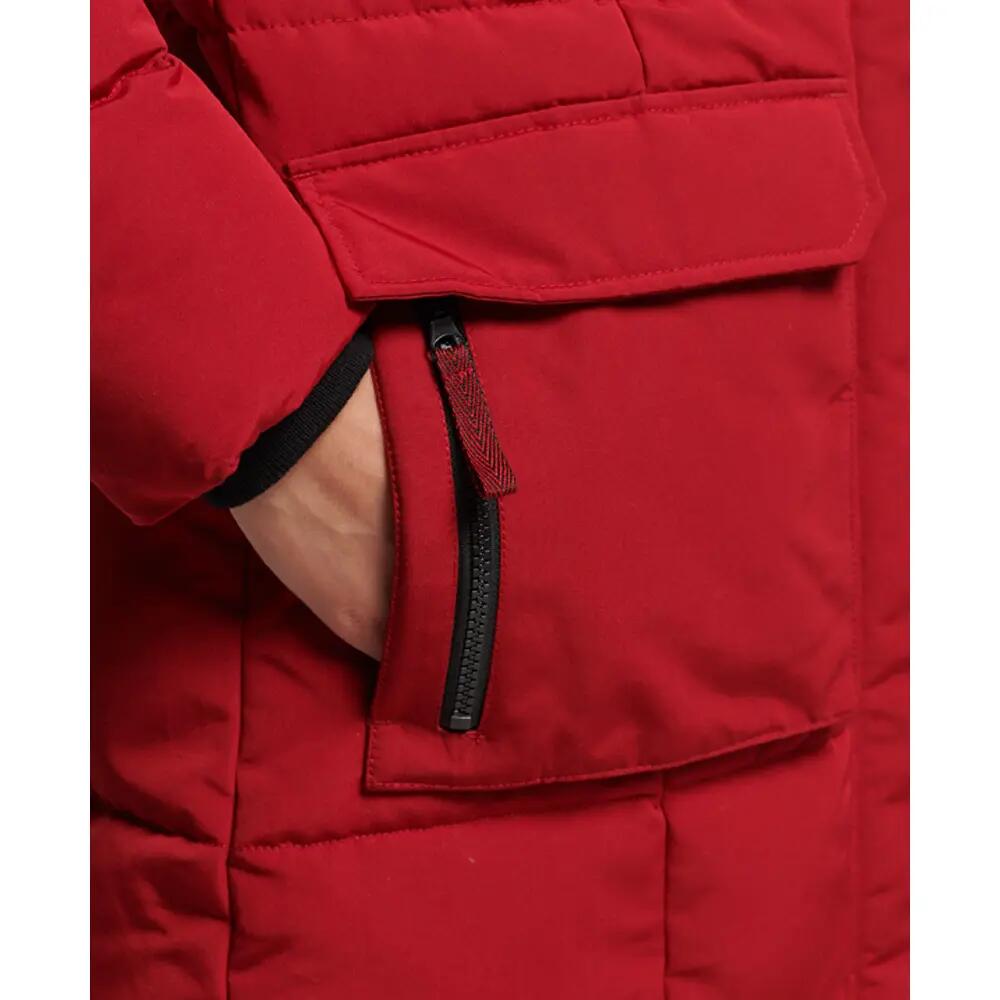 Doudoune longue bordé de fausse fourrure femme Superdry Everest 5/7