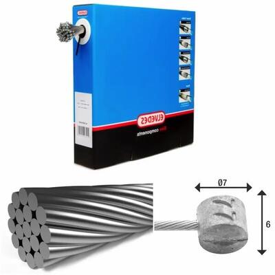 Remblokdraden 1x19 rvs ø1,5mm t-kop ø7x6 elvedes (x50)