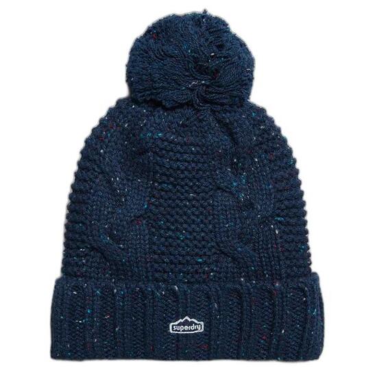Bonnet à pompon en mailles torsadées femme Superdry