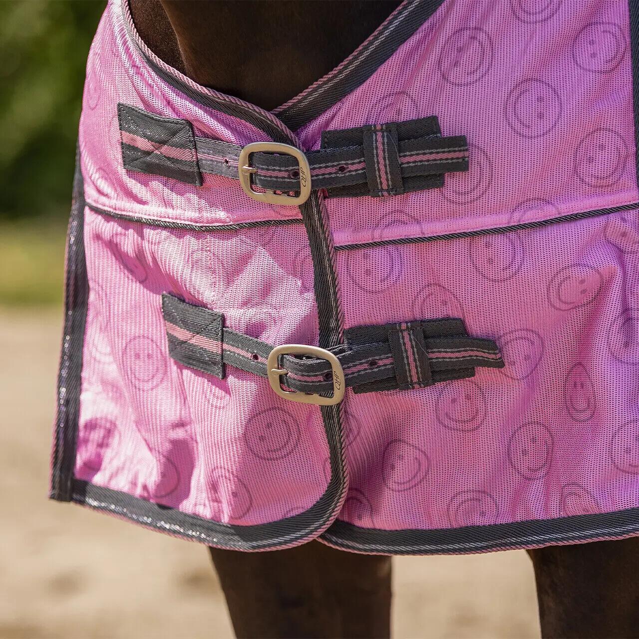 QHP Vliegendeken Collection met Hals & Masker - Cheery Pink 4/4