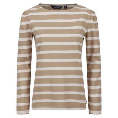 Dames-t-shirt met lange mouwen regatta federica striped