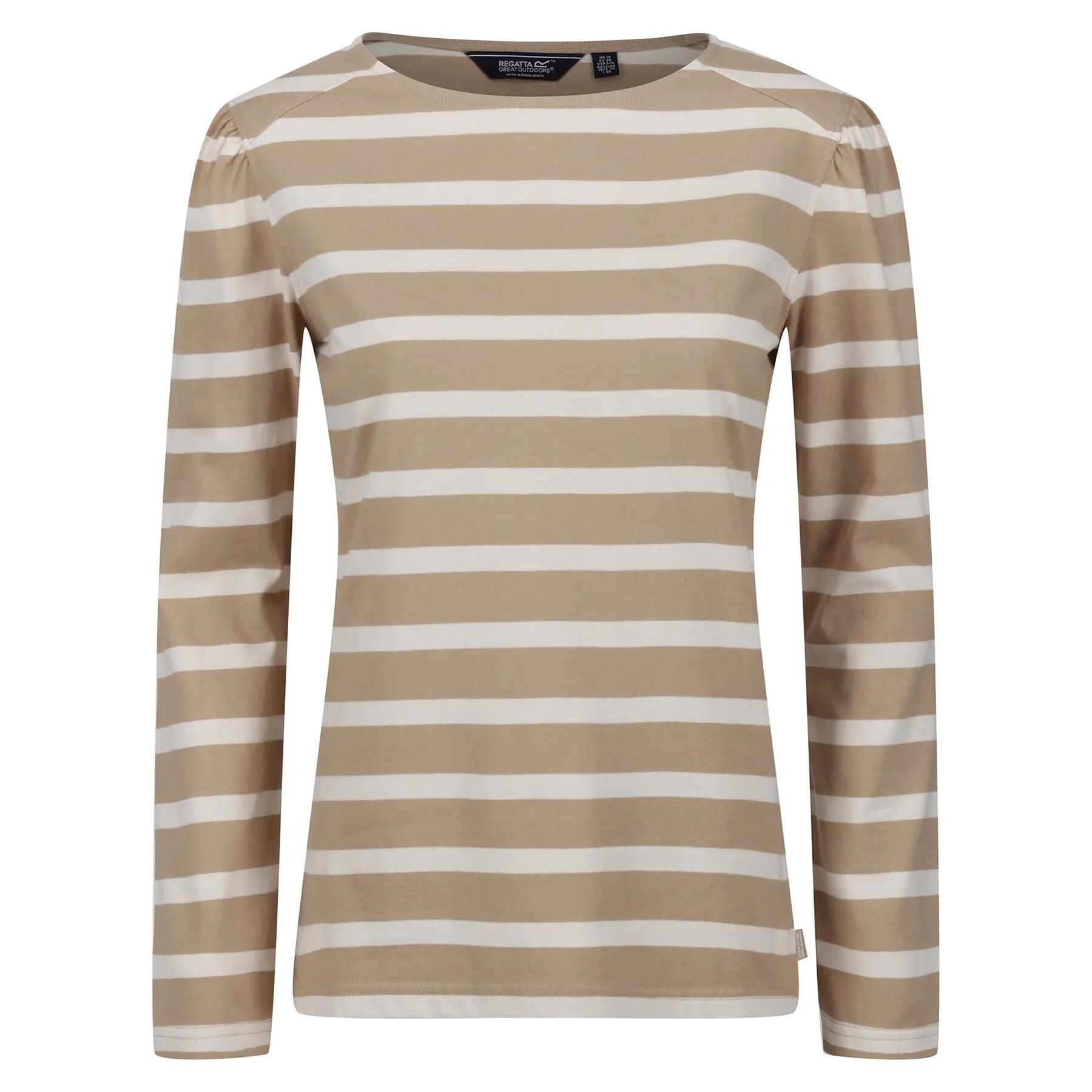 Dames-T-shirt met lange mouwen Regatta Federica Striped 1/7