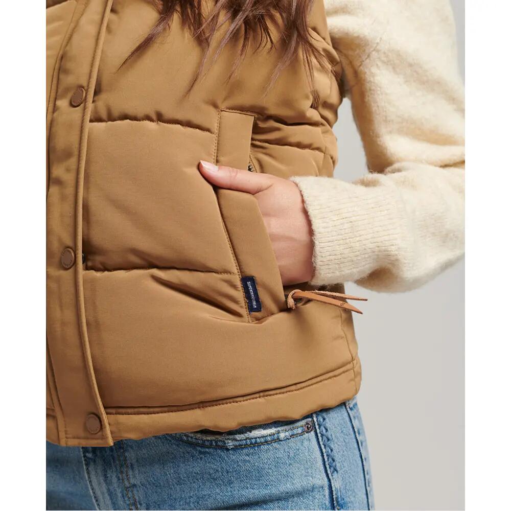 Piumino donna senza maniche in ecopelliccia Superdry Everest 6/6
