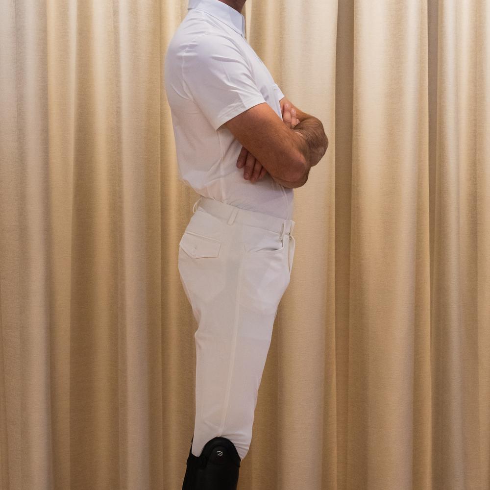Show shirt men classic short sleeve white size 46 - Größe 3/5