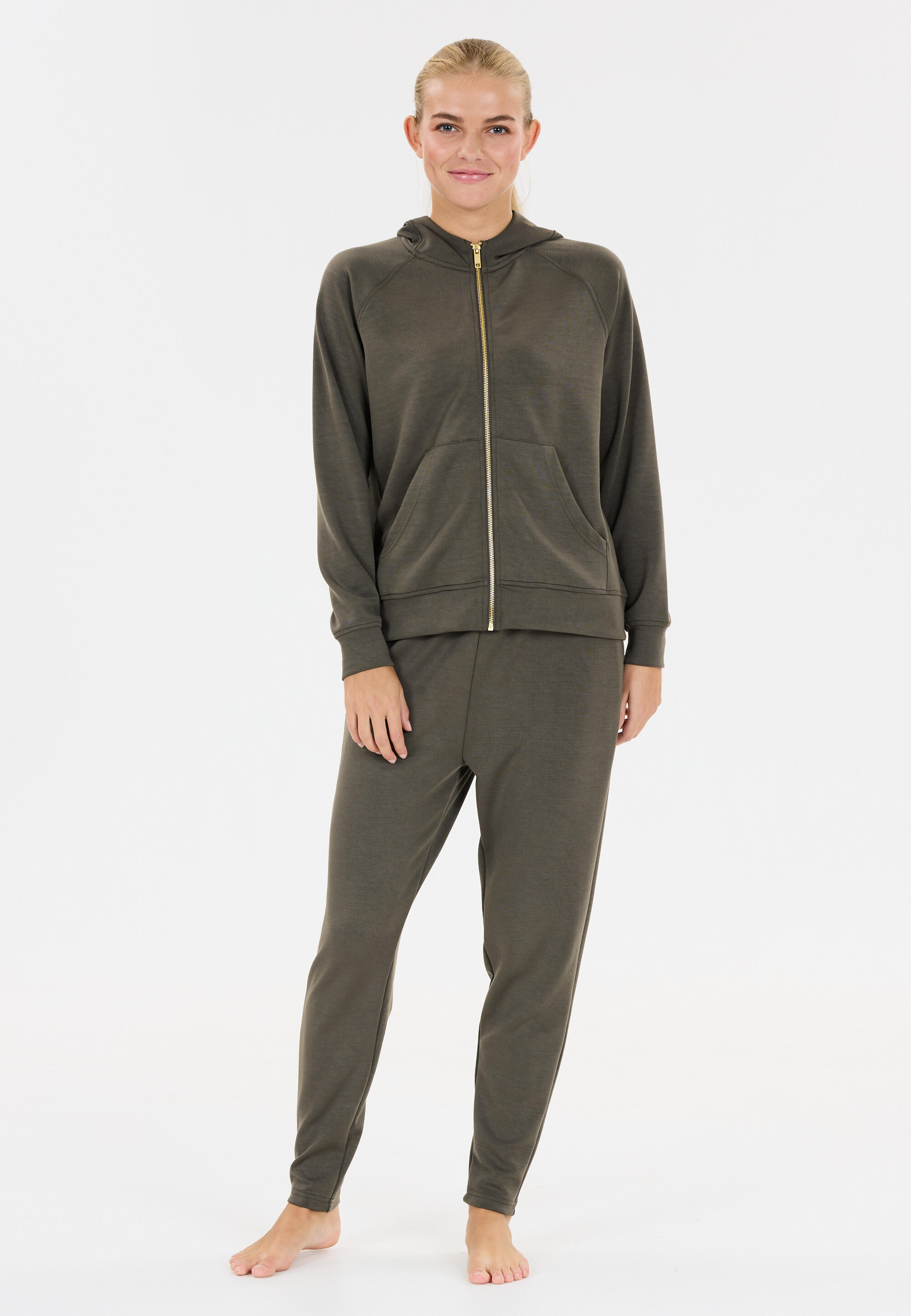 Felpa con cerniera a cappuccio da donna Athlecia Jacey 3/15