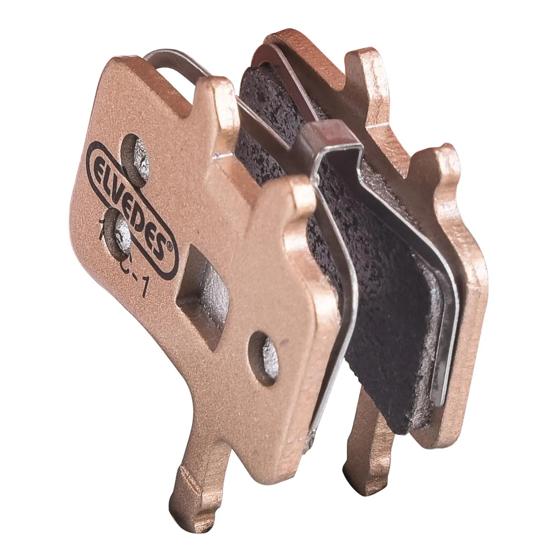 Paire de plaquettes de frein vélo métaliques Elvedes Avid mech. 2002-2004 / BB7 3/3