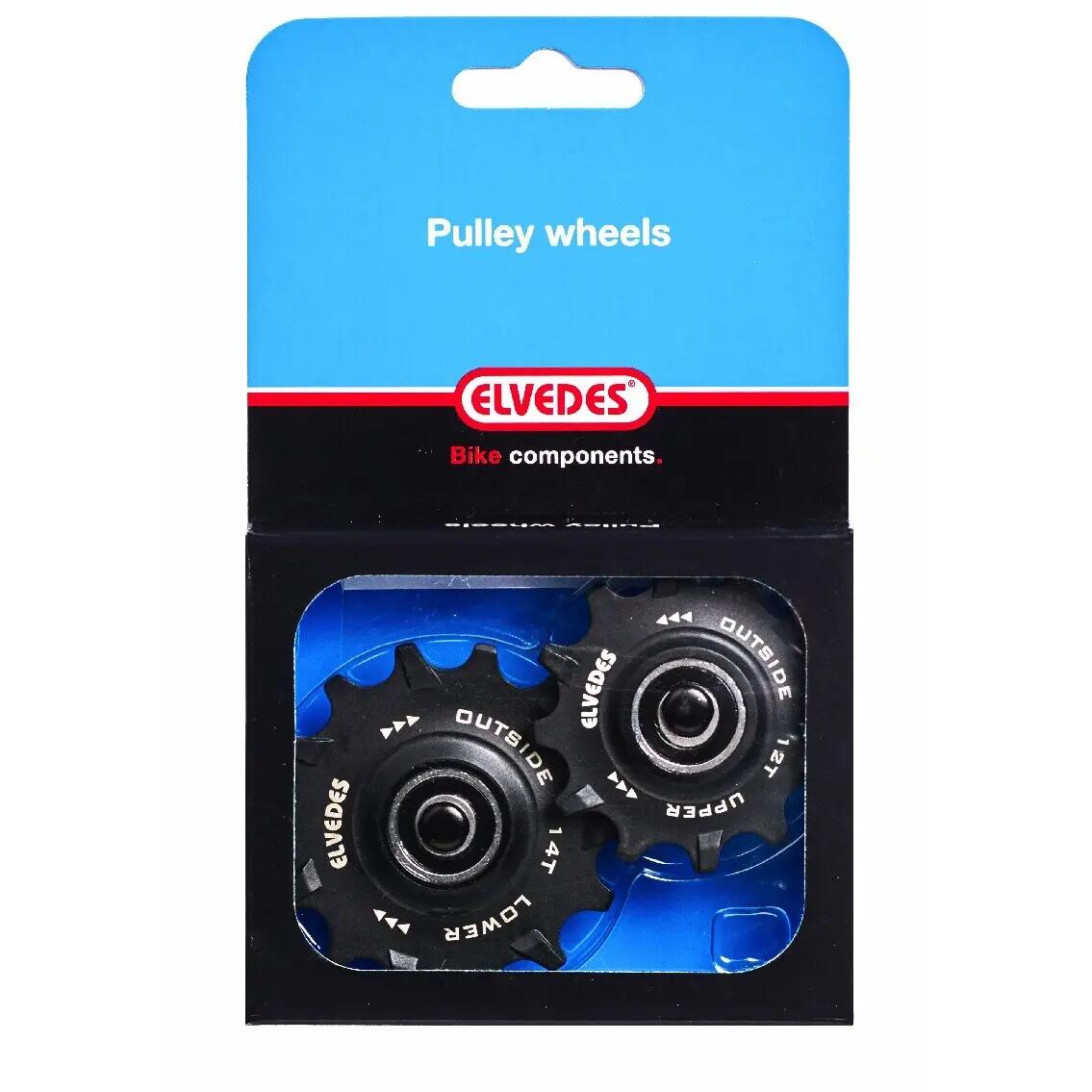 Ruedas de desvío de acero inoxidable Elvedes 11 14 dientes estrechos 2/4