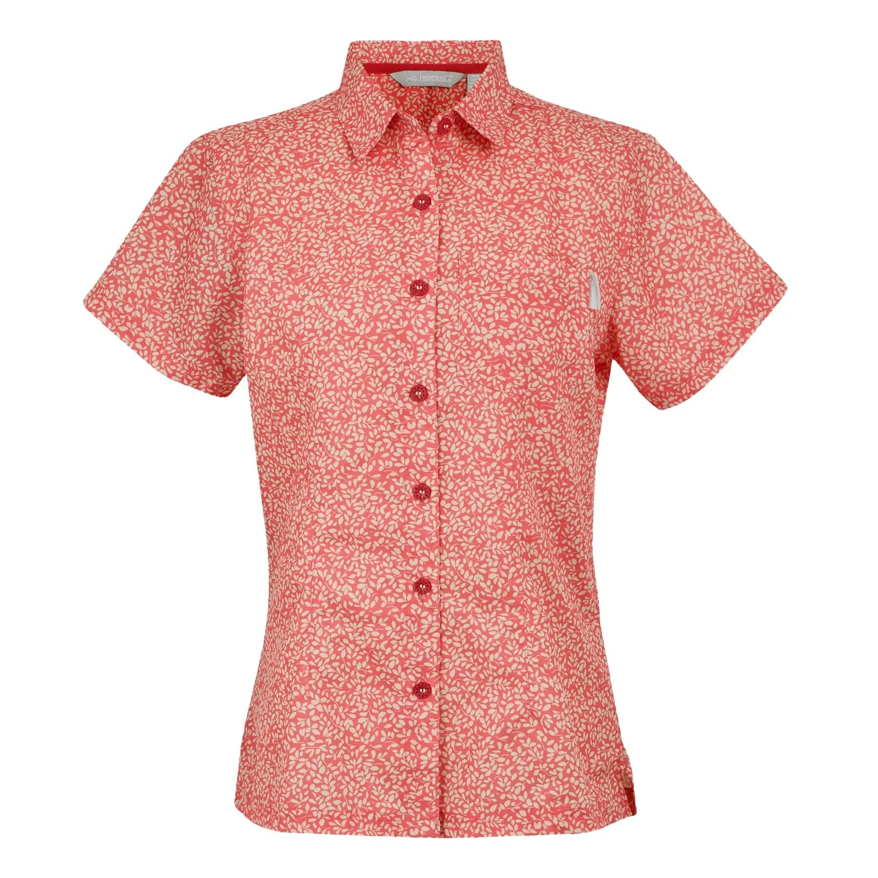 Chemise Femme Tunique Boutonnée Col Longue Manche Hawaïenne