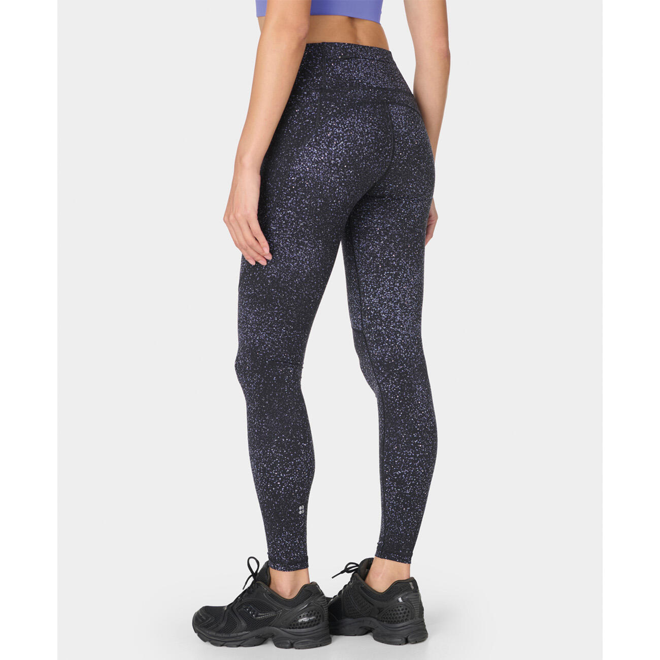SWEATY BETTY Power Gym Leggings  ZWARTE STER REFLECTERENDE PRINT M 4/6