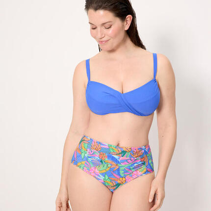 Braga bikini reductora alta estampado tropical