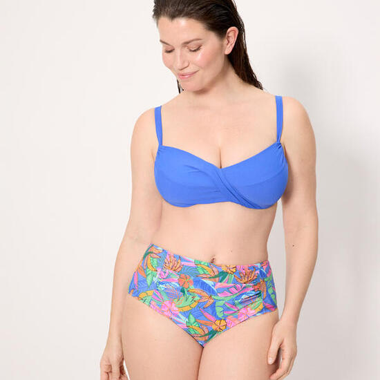 Braga bikini reductora alta estampado tropical