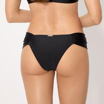 Bas de bikini brésilien à paillettes noires