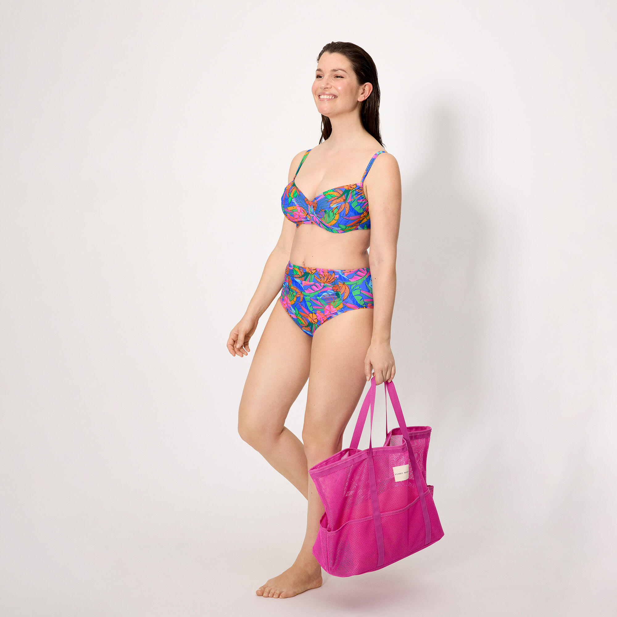 Braga bikini reductora alta estampado tropical 6/6