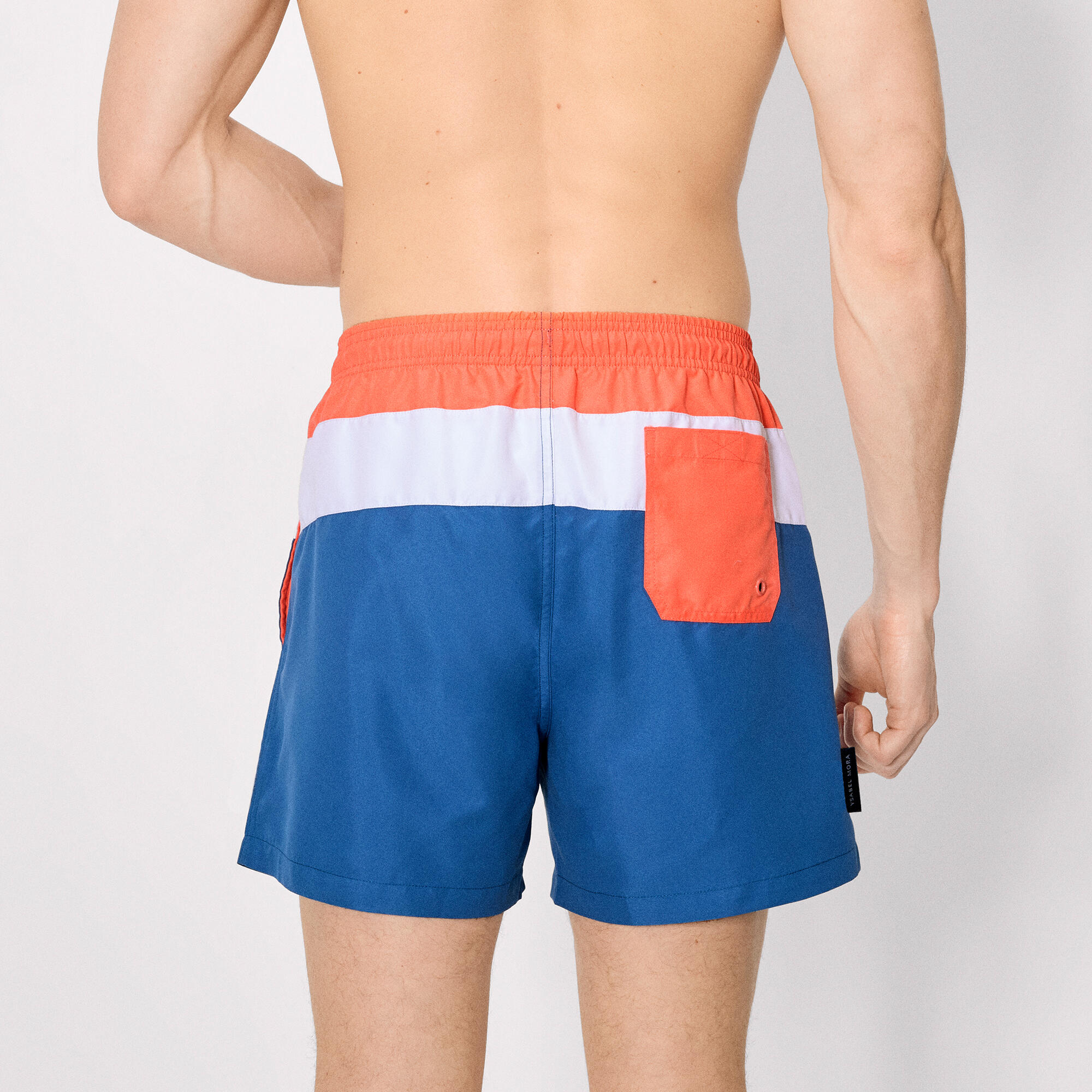 Bañador medio estampado rayas multicolor 2/5