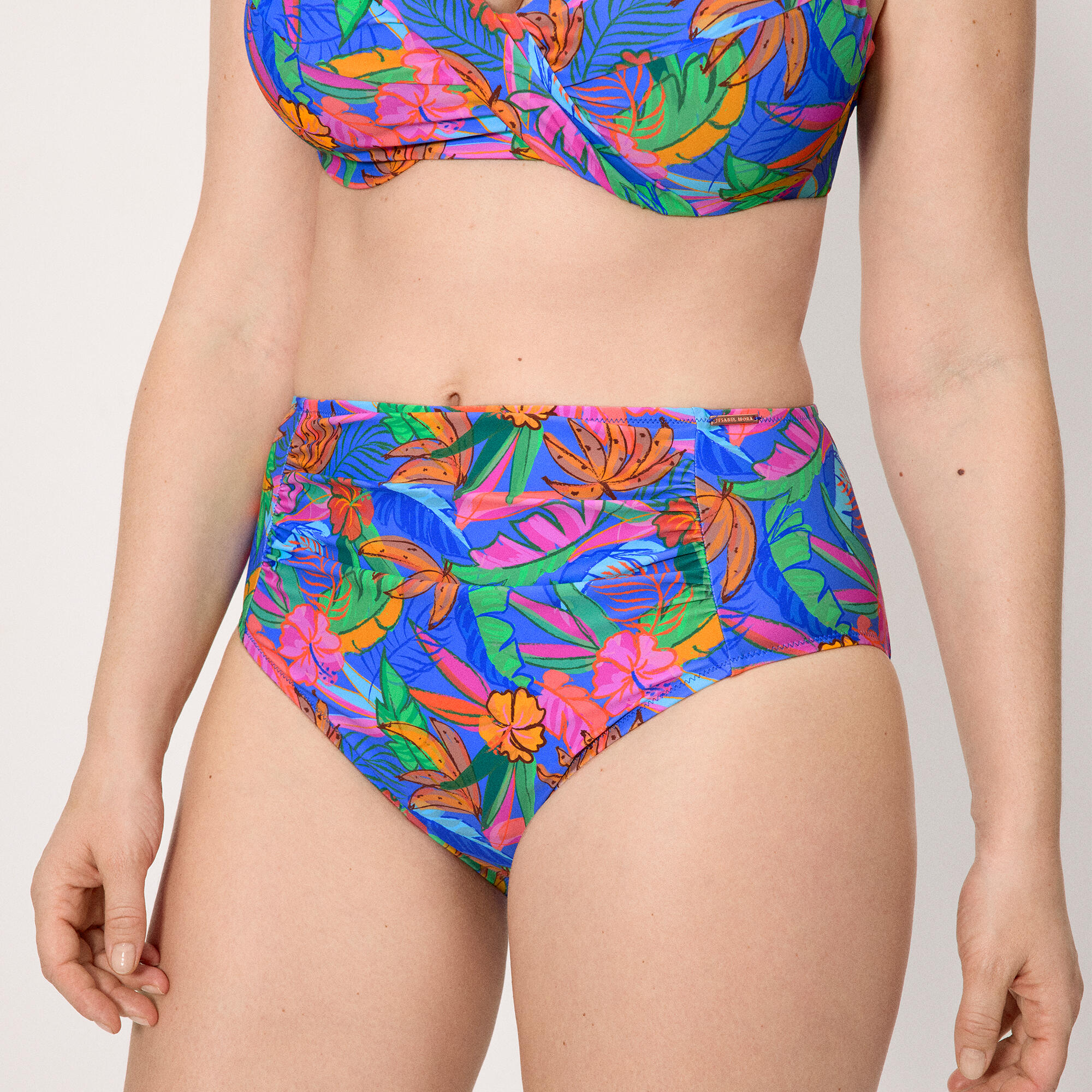 Braga bikini reductora alta estampado tropical 2/6