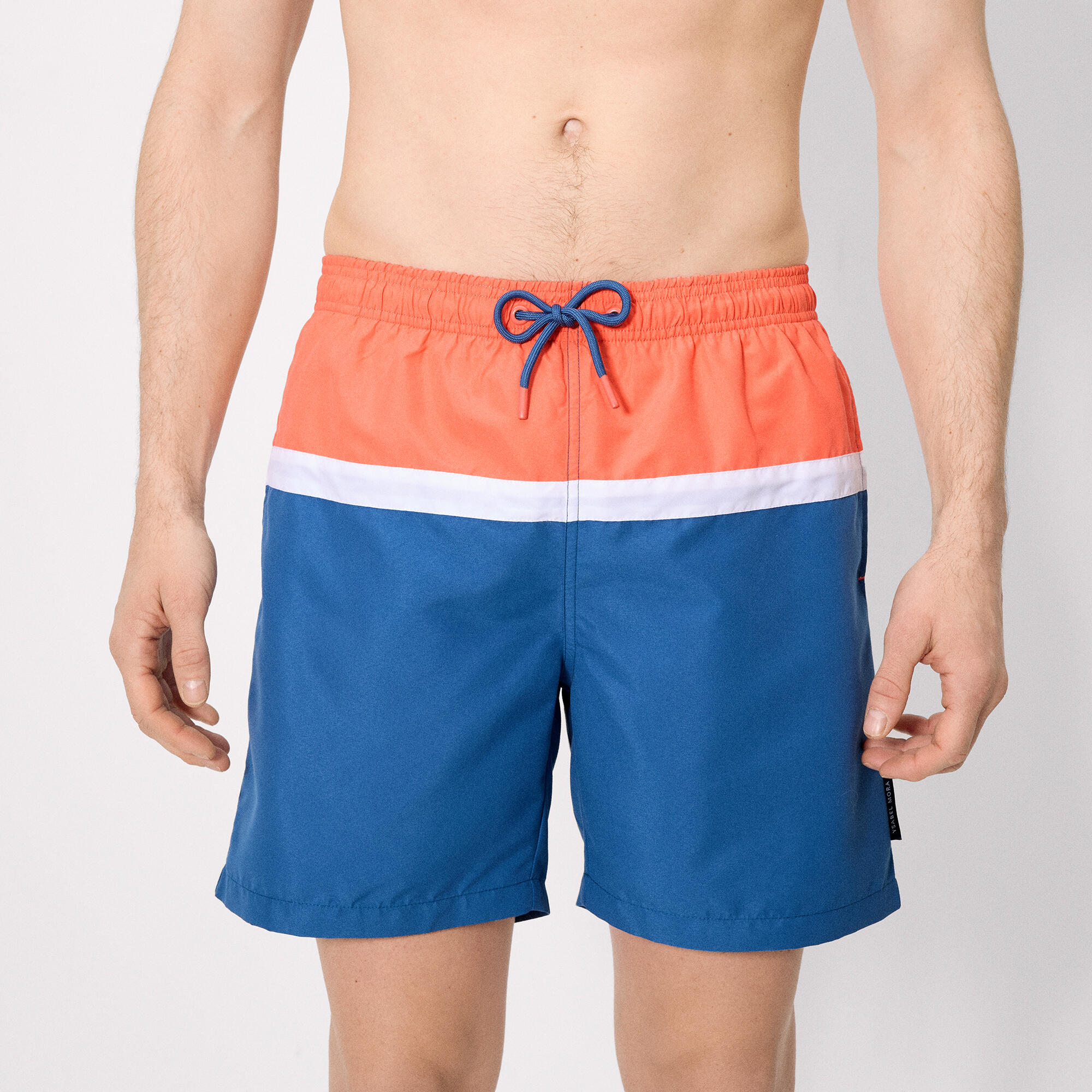 Maillot de bain long à rayures multicolores 1/6