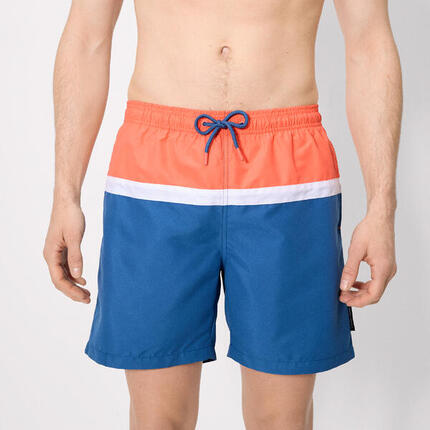 Maillot de bain long à rayures multicolores