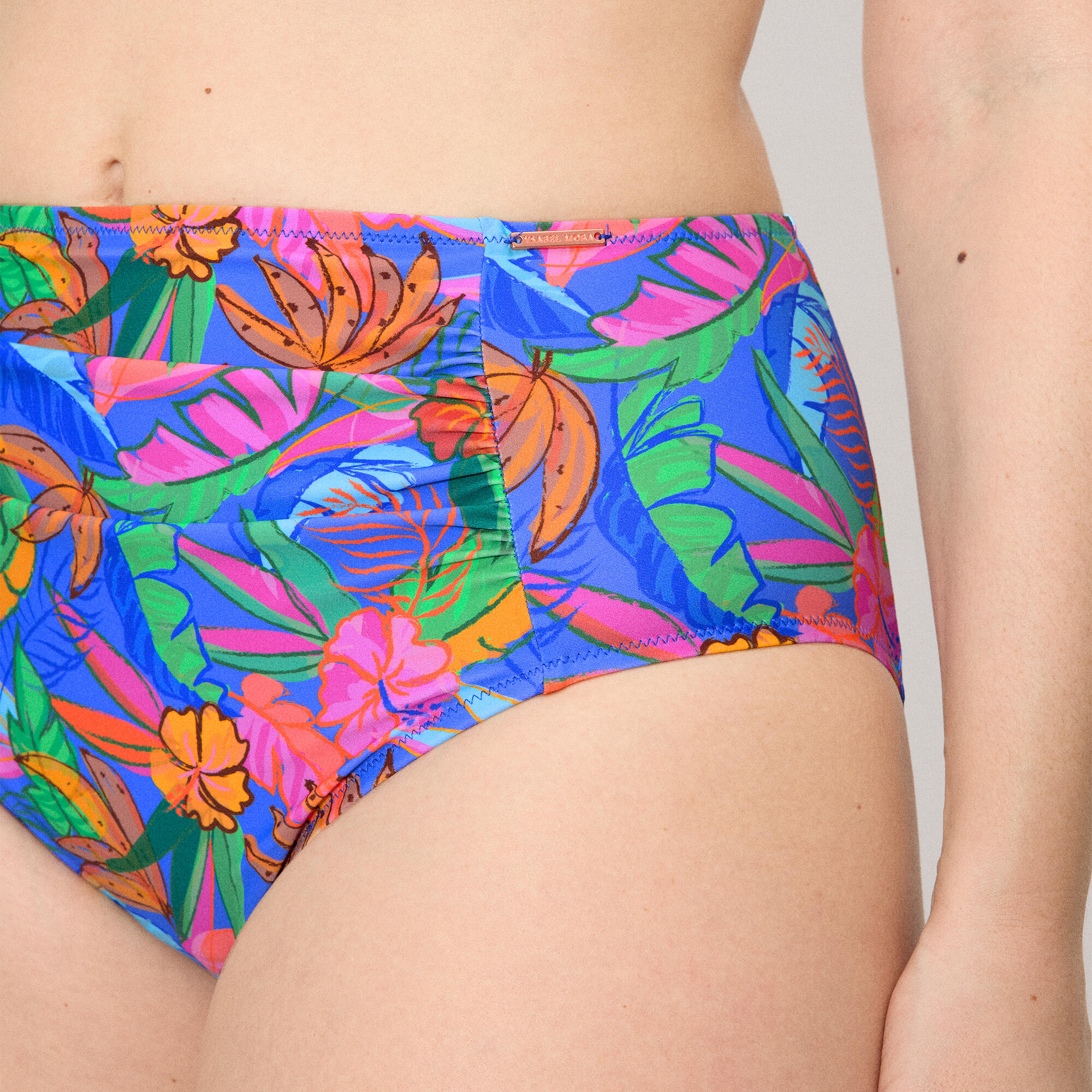 Braga bikini reductora alta estampado tropical 5/6