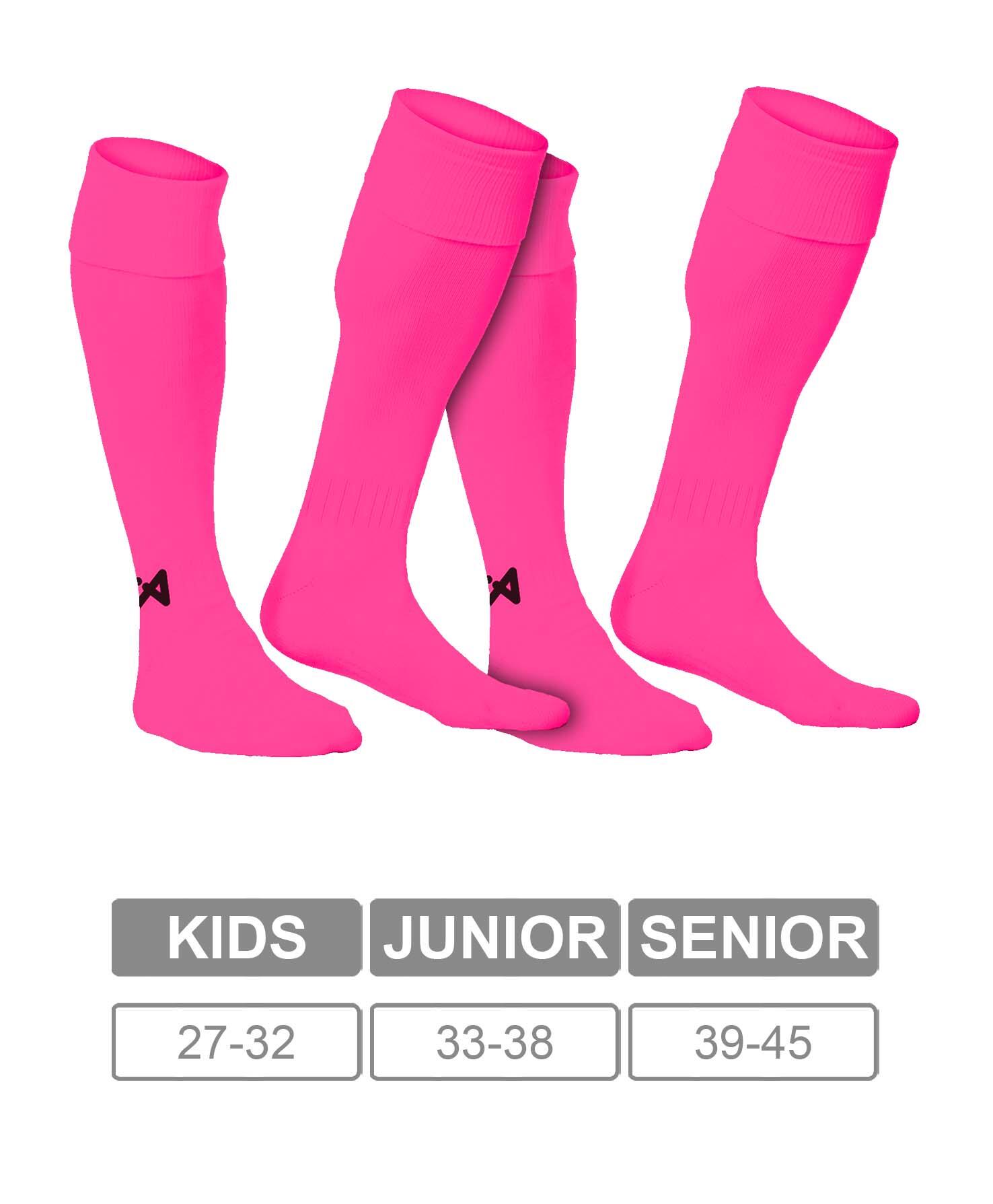 Pack 2 pares de Medias de Fútbol Asioka Soccer Fucsia Anti-pilling 4/6