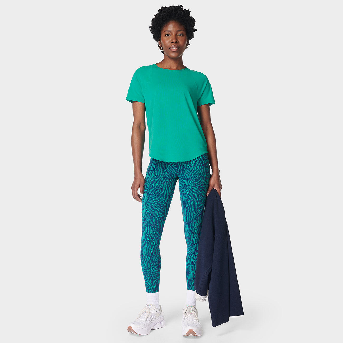 SWEATY BETTY Power Gym Leggings  GROENE ZEBRAPRINT S 3/7